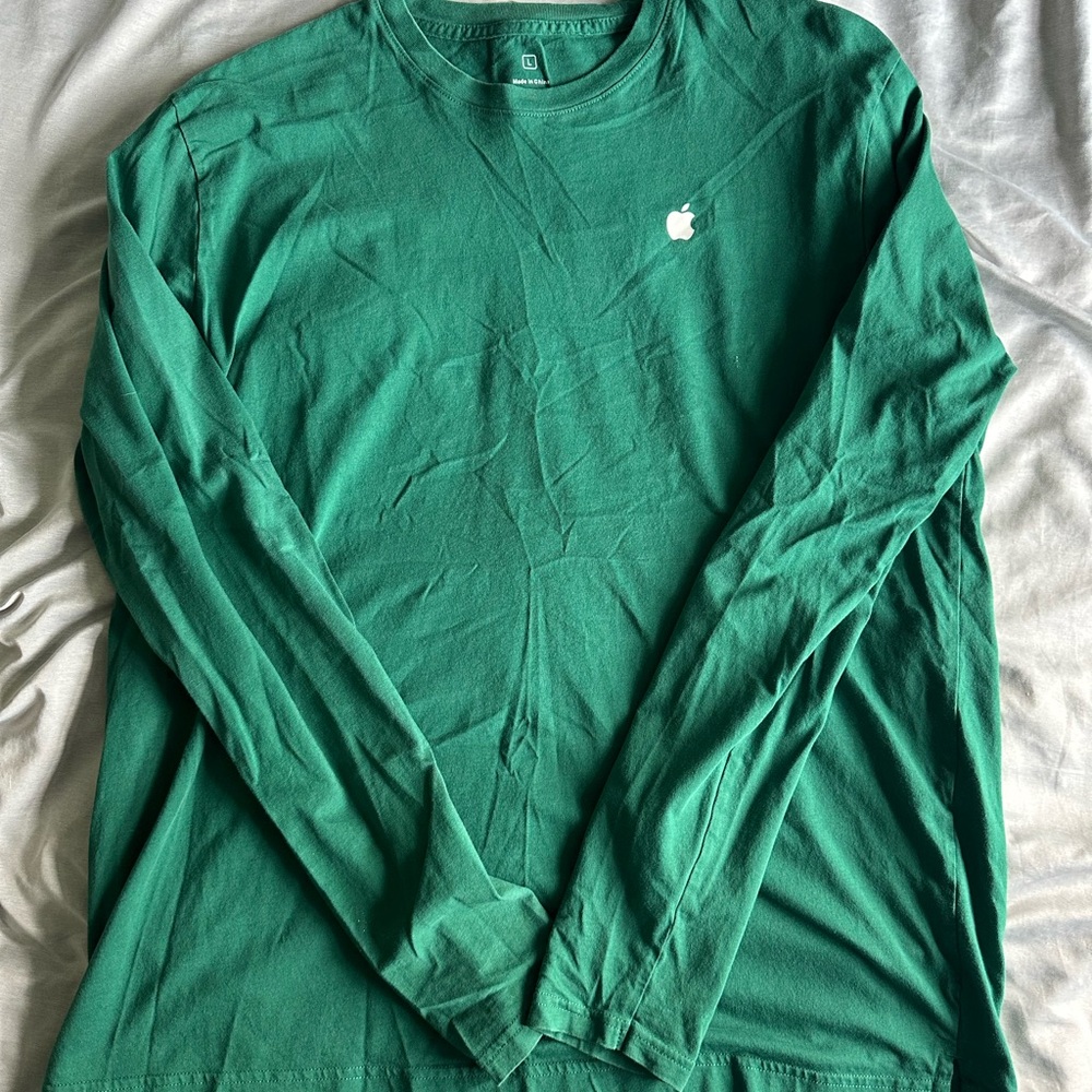 Apple Green Tee with White Logo
